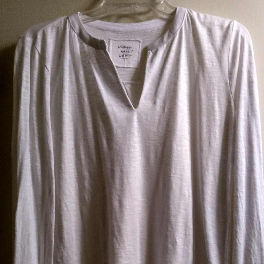 Vintage wash T Loft szS white burn out 100% cotton